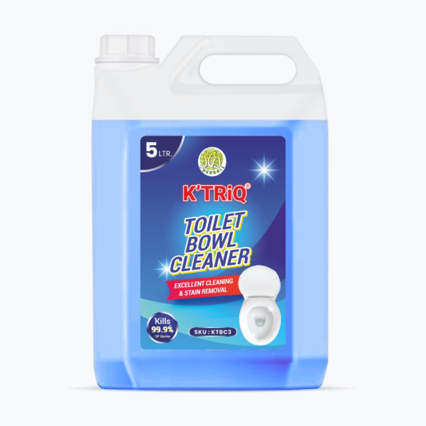 New KTRiQ Toilet Bowl cleaner, with 10X superior cleaning* is a specialist toilet cleaner. It is 50 times better than ordinary cleaners in removing Limescale deposits in the toilet bowl. This results into better shine and cleaning. Available in 5litre Can