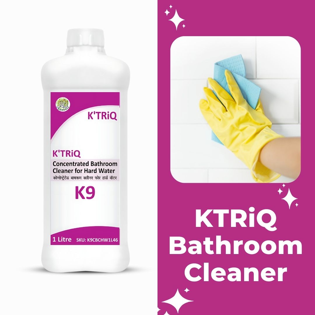 K9 Concentrated Bathroom Cleaner For Heavy Duty Cleaning | Remove Stains, Dirt, Oil | ideal for Wash Basin, Bathtub, Tiles – 1 Litre